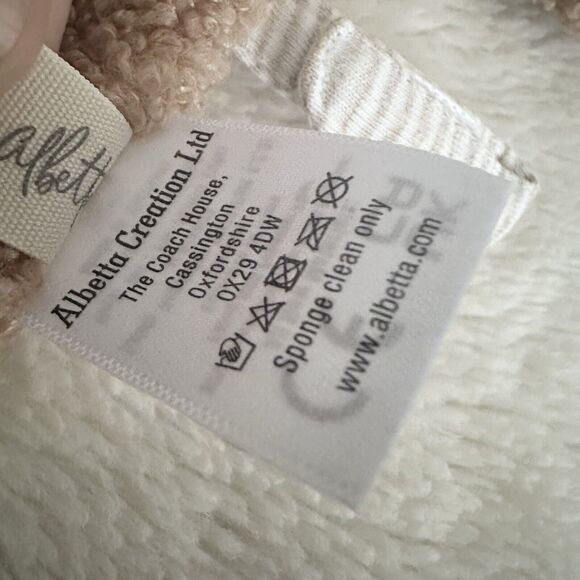 Albetta Creation Tan Teddy Bear Flat Baby Lovey Pacifier Holder 11” Plush Toy - Picture 5 of 6